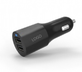 USB 2 Port Car Charger Adapter