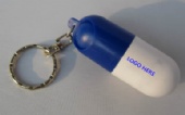 Capsule Pill Case Key Chain