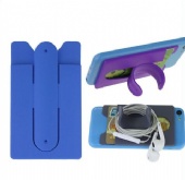 Silicone Phone Wallet with Stand & Cord Organizer